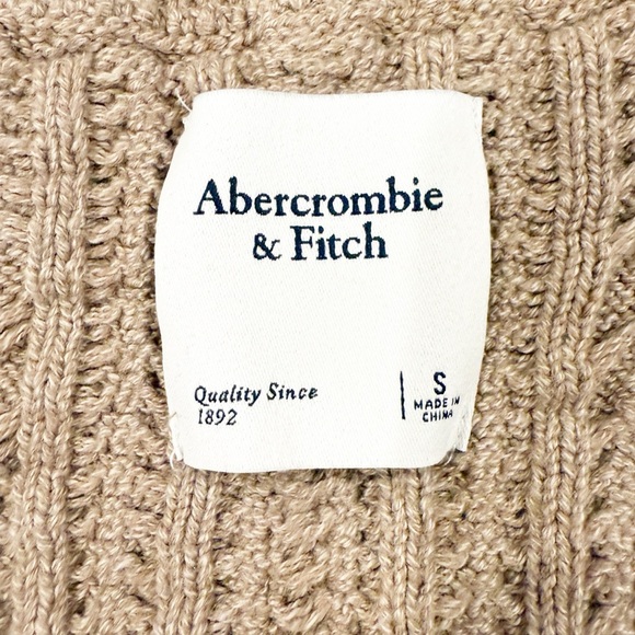 Abercrombie & Fitch Cable Knit Cropped Sweater Vest Sz S - Picture 13 of 14